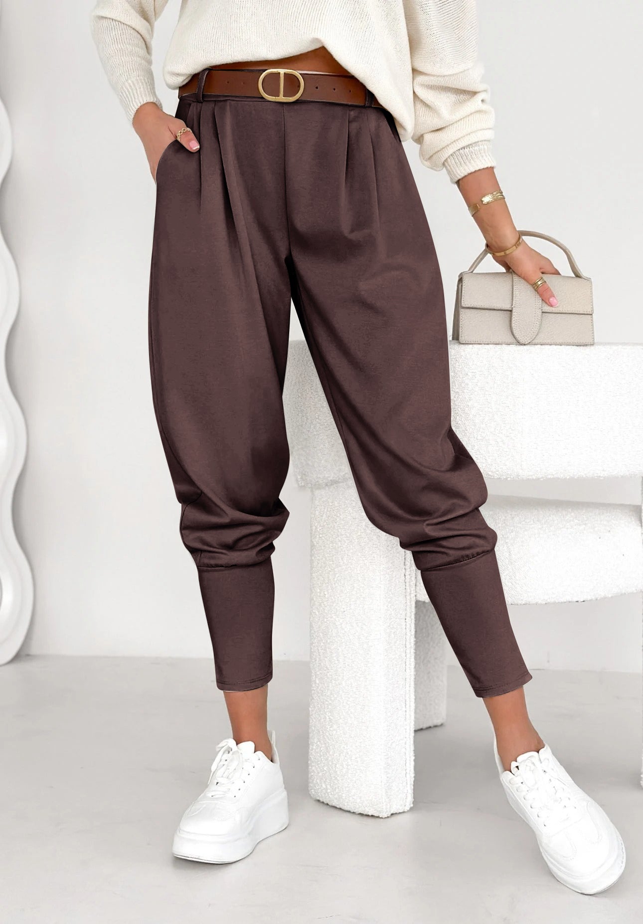 Women's Solid Color Casual Harem Pants