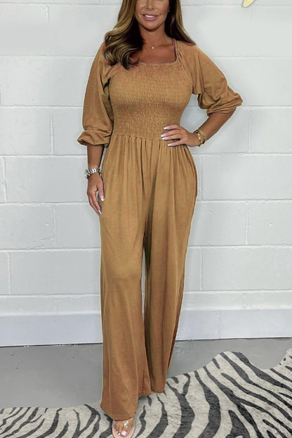 Women Summer Casual solid color jumpsuit