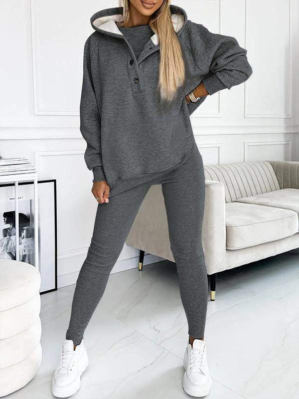 Women Fall&Winter Hooded Casual and Comfortable Sweatshirt Suit