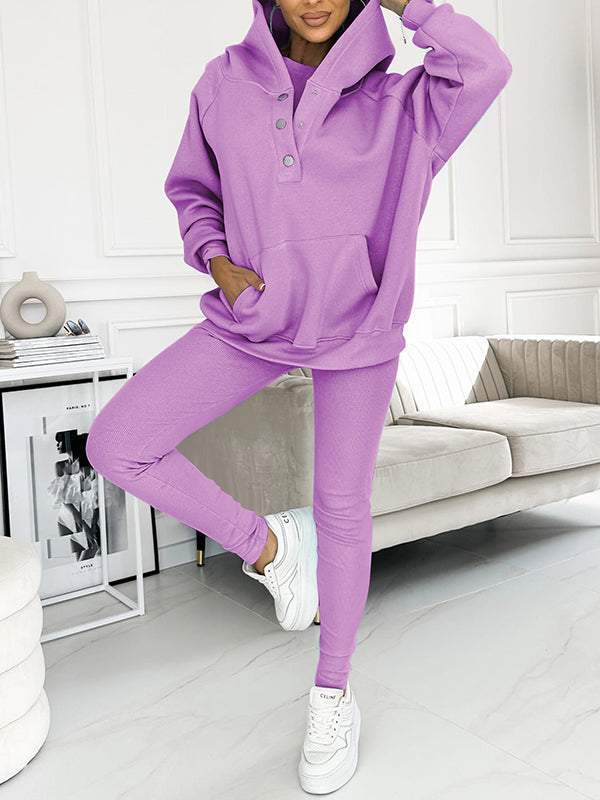 Women Plus Size Casual and Comfortable Sweatshirt Two-piece Suit