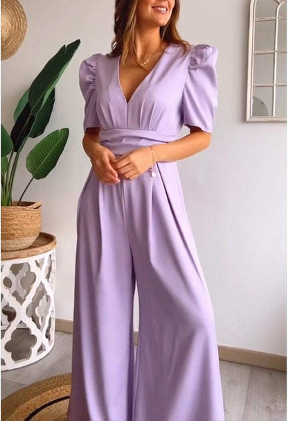 Casual V-neck Jumpsuit