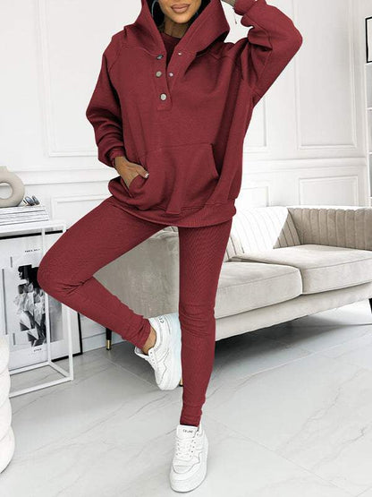 Women Plus Size Casual and Comfortable Sweatshirt Two-piece Suit