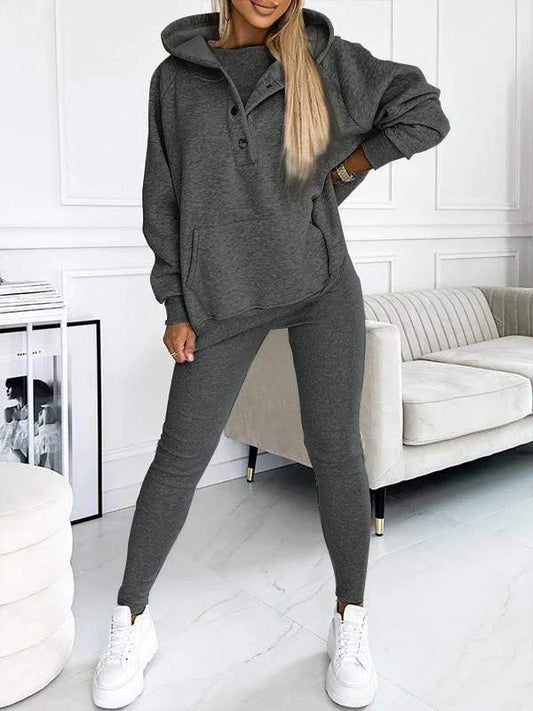 Women Plus Size Casual and Comfortable Sweatshirt Two-piece Suit