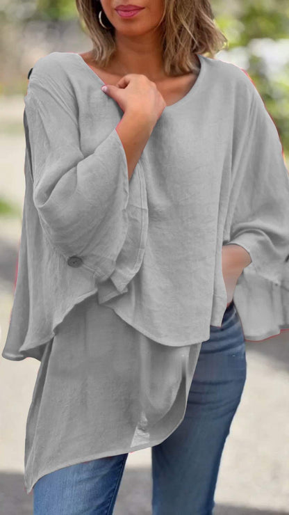 Women Chiffon Cozy Irregular Top