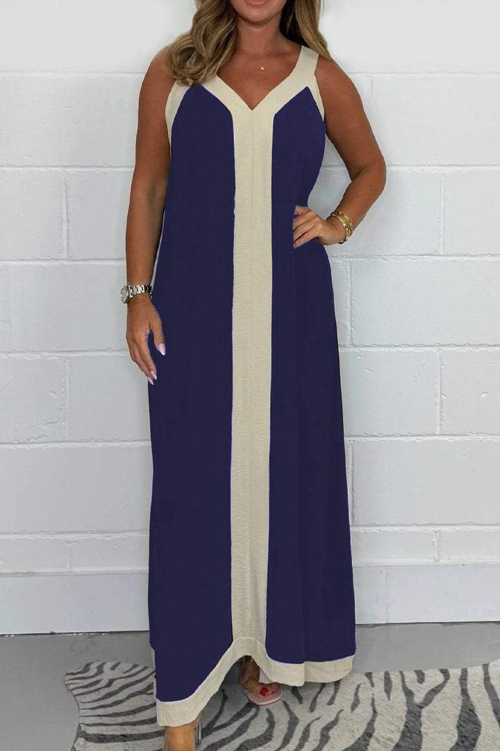 Women's Panelled Trim Maxi Dress