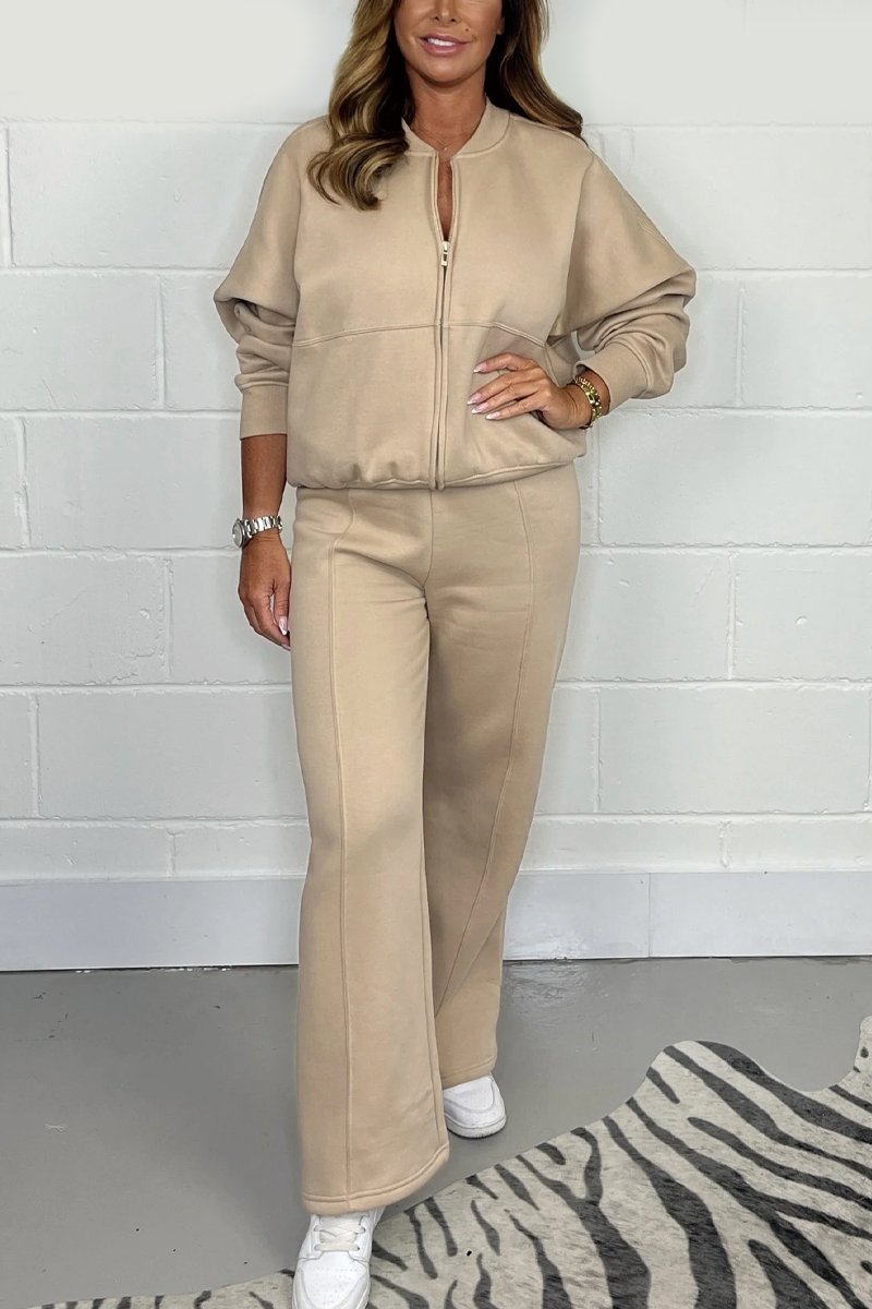 Women's Solid Bomber Tracksuit