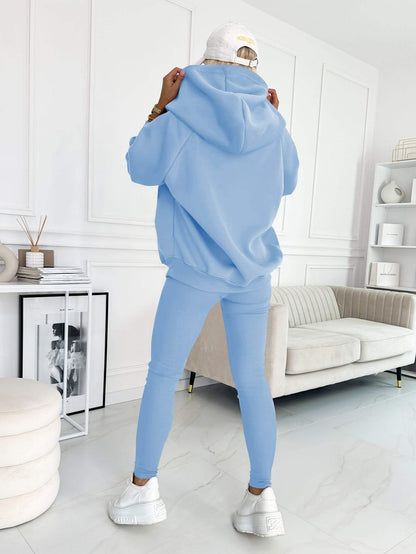 Women Fall&Winter Hooded Casual and Comfortable Sweatshirt Suit