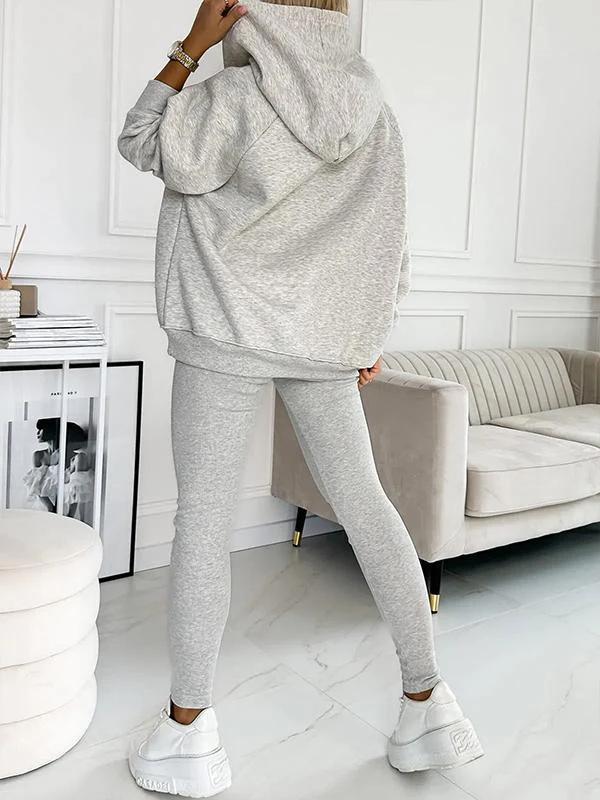 Women Plus Size Casual and Comfortable Sweatshirt Two-piece Suit