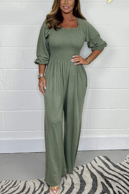 Women Summer Casual solid color jumpsuit