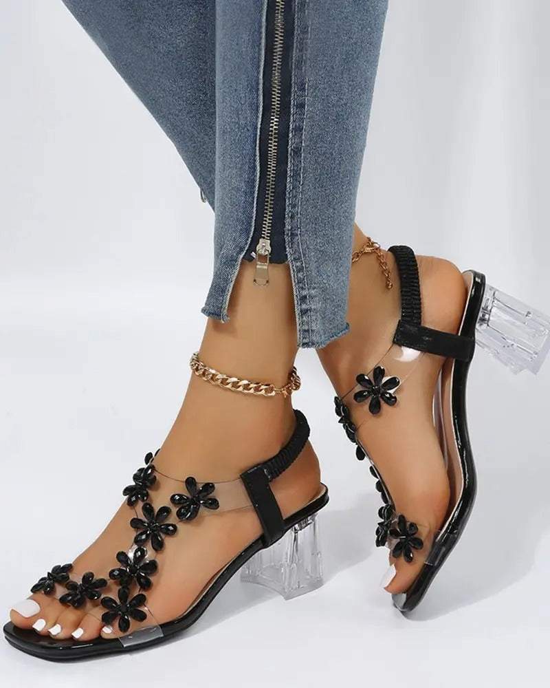 women's summer strappy sandals rhinestone high heels