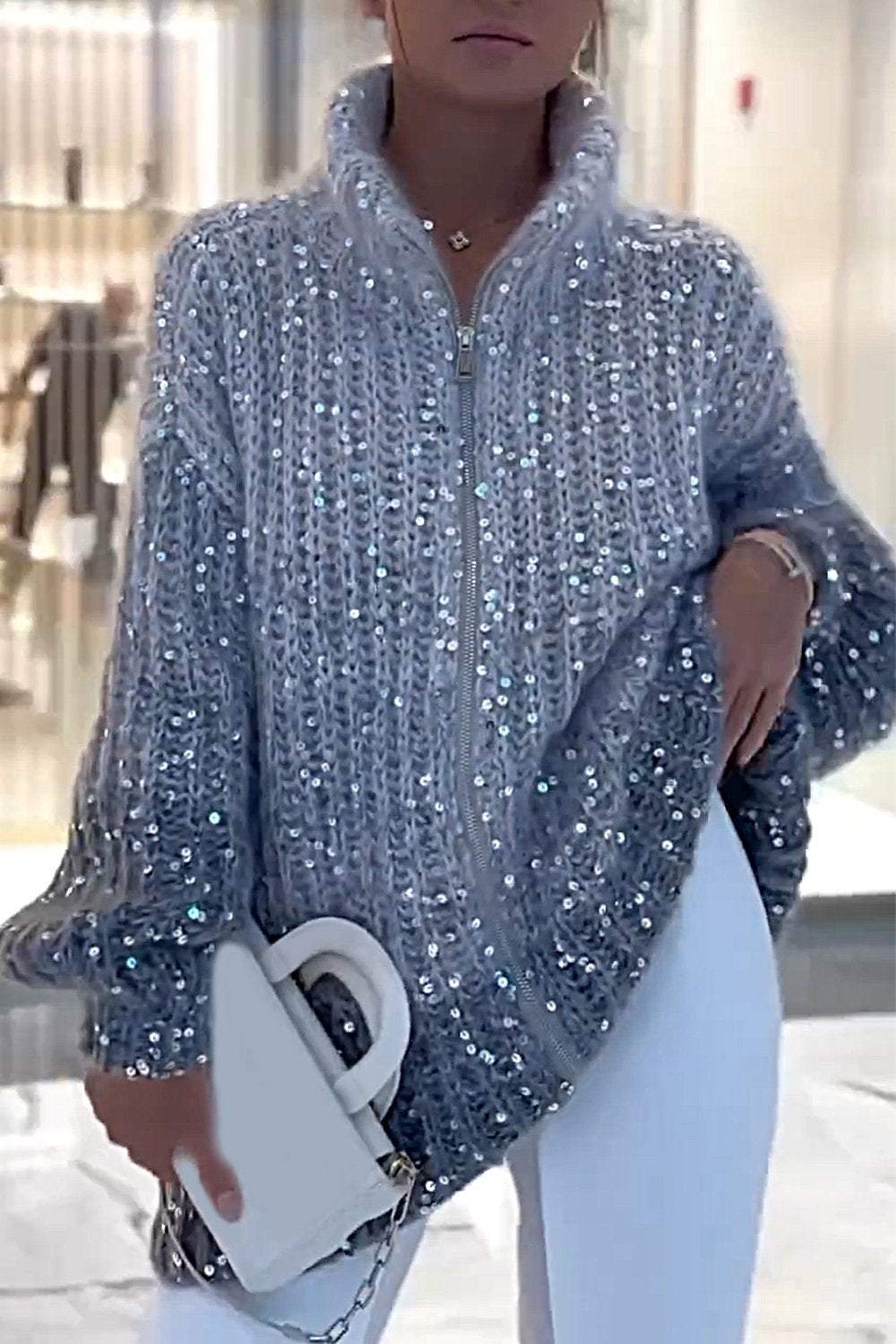 Women's Sparkling Sweater Cardigan