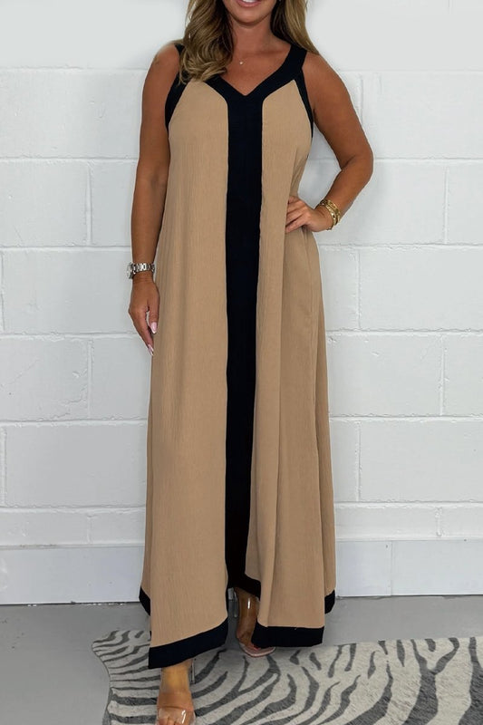 Women's Panelled Trim Maxi Dress