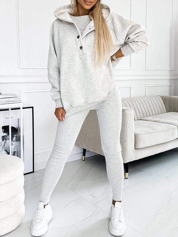 Women Fall&Winter Hooded Casual and Comfortable Sweatshirt Suit