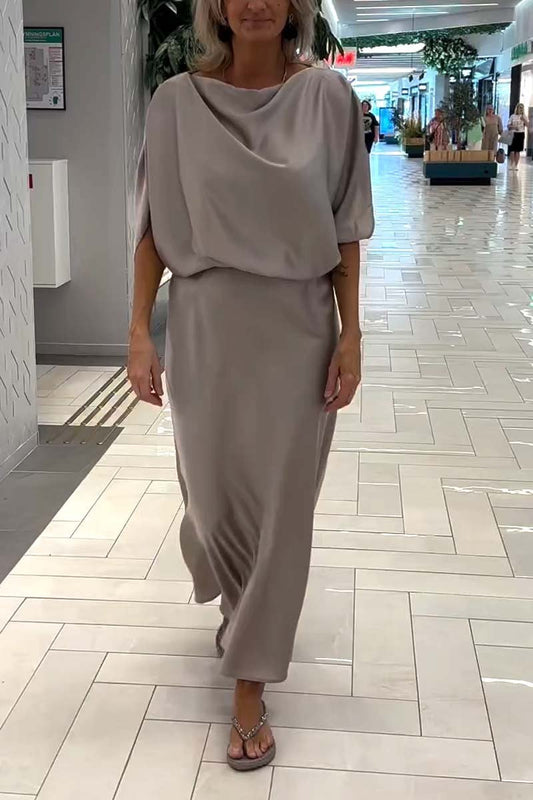 Women's elegant satin skirt suit